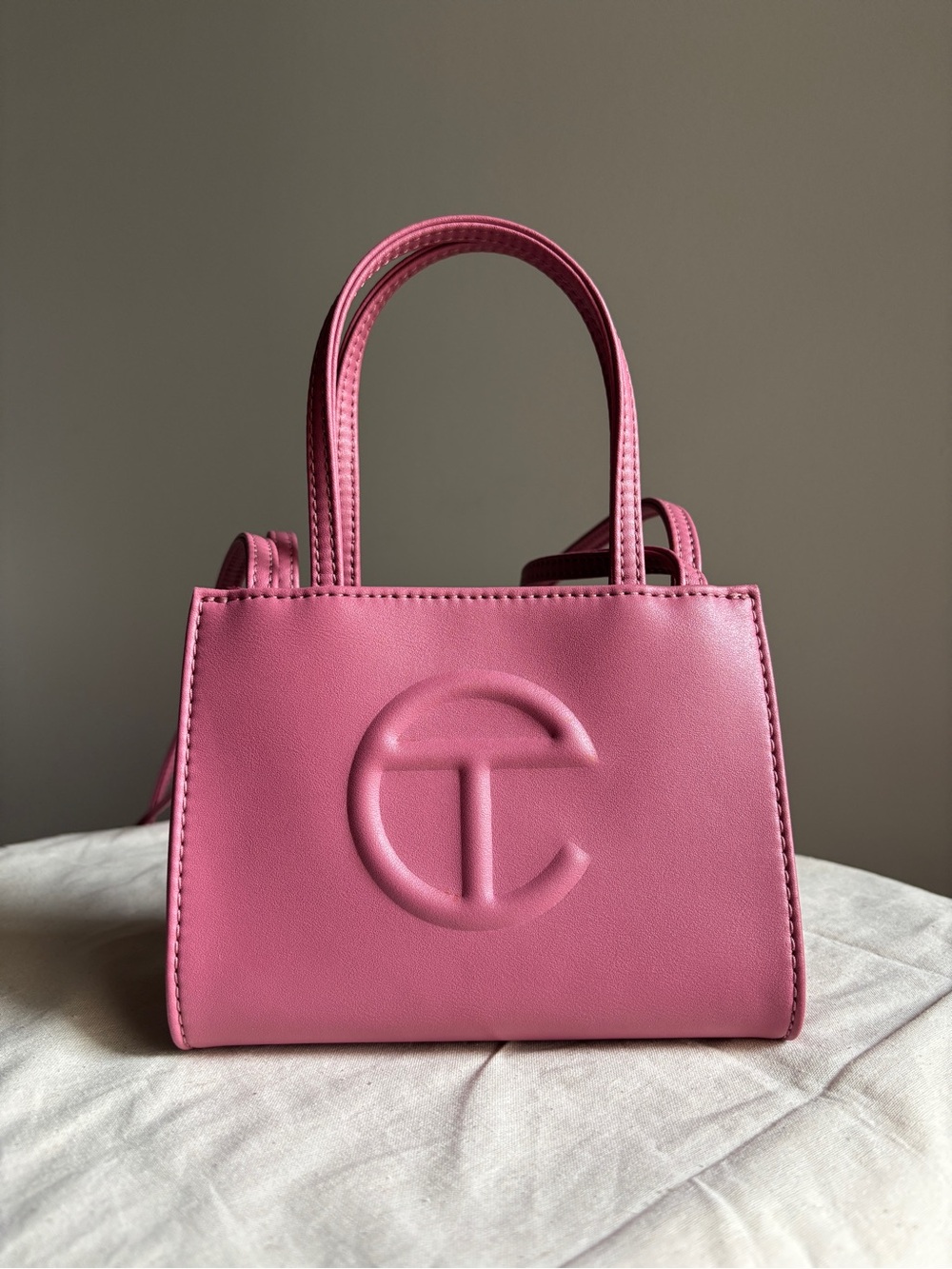 Telfar Corned Beef Small Shopping Bag Pink Mini Tote Crossbody Top Handle
